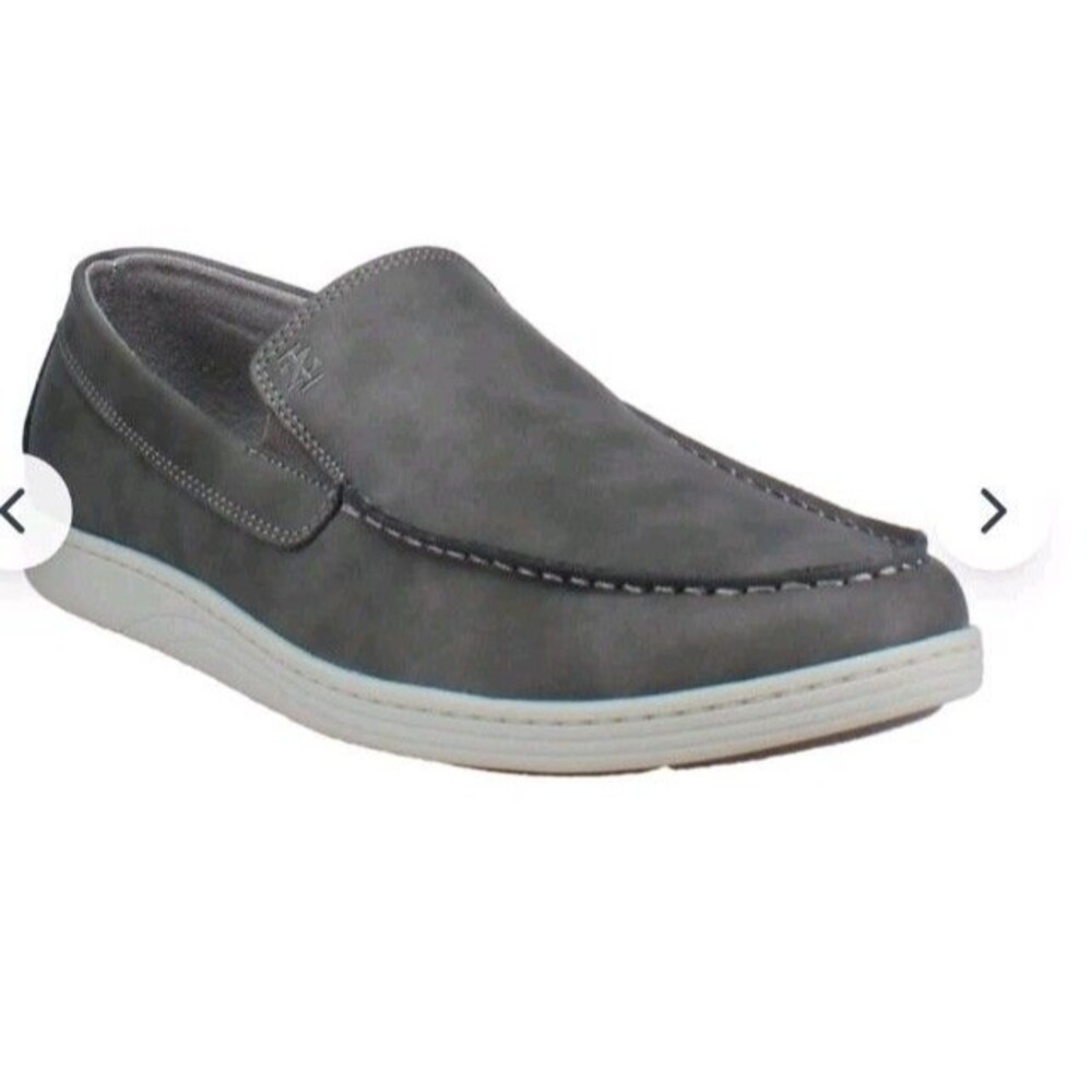 IZOD Seapoint Loafers Mens Size 9 Gray Slip On Memory Foam Shoes NEW